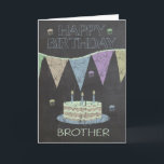 Tarjeta Efecto de tablero de moda Brother Chalk, con torta<br><div class="desc">Efecto de tablero de moda Brother Chalk,  con torta</div>