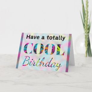 Tarjeta Efecto Neón Moderno Graffiti Cumpleaños Totalmente