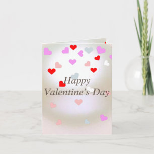 Tarjeta Efecto Perla Blanca con corazones 