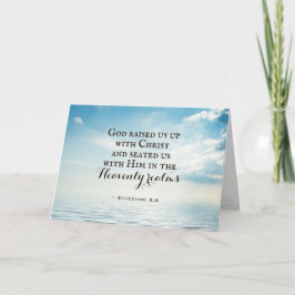 Tarjeta Efesios 2:6 Dios nos levantó con Cristo, Biblia