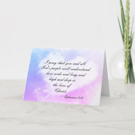 Tarjeta Efesios 3:18 Cuán ancho y profundo es el amor de C