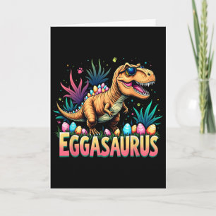 Tarjeta Eggasaurus Pascua Stegosaurus Dinosaurio Niños T