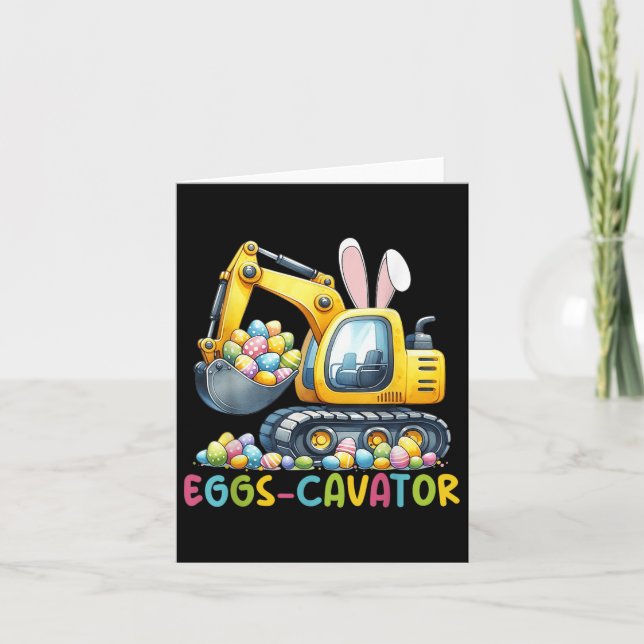 Tarjeta Eggs cavator Easter Bunny Excavator Toddler Boys E (Anverso)