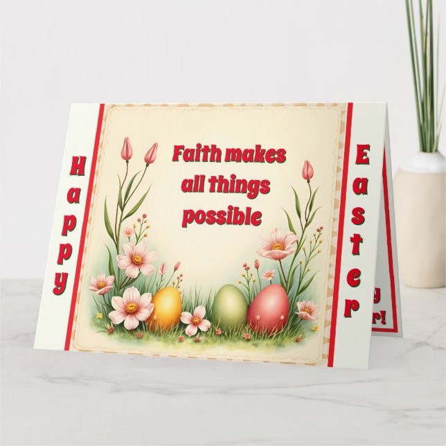 Tarjeta Eggs Easter Vintage Popular Collection (Anverso)