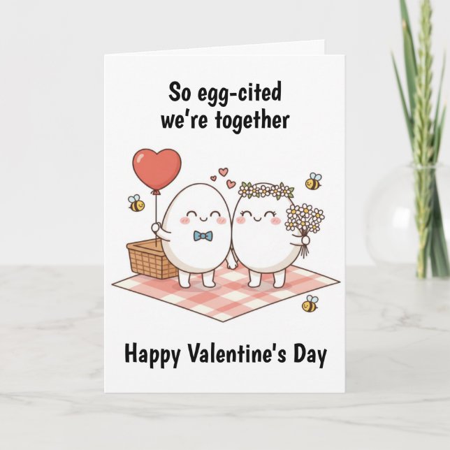 Tarjeta Eggs Valentine's Day (Anverso)