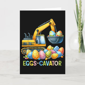 Tarjeta Eggscavator Easter Egg Hunt Construction Trucks To