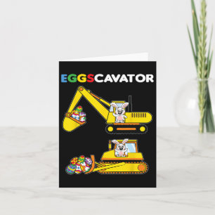Tarjeta Eggscavator Pascua Conejo Conejo Huevo Caza Pesada