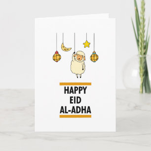 Tarjeta Eid al-Adha islámico feliz Mubarak
