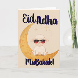 Tarjeta Eid Al Adha Mubarak Cute Sheep Greeting Card 