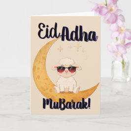 Tarjeta Eid Al Adha Mubarak Cute Sheep Greeting Card 