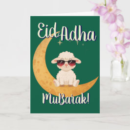 Tarjeta Eid Al Adha Mubarak Cute Sheep Greeting Card 