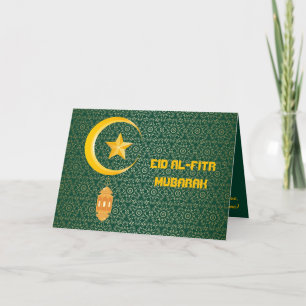 Tarjeta Eid al Fitr Mubarak Ramadan Kareem Estrella de la 