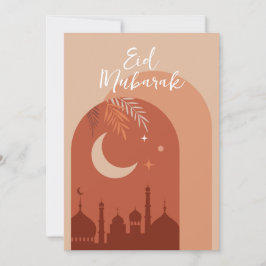 Tarjeta Eid de Boho Eid Mubarak
