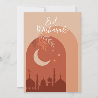 Tarjeta Eid de Boho Eid Mubarak