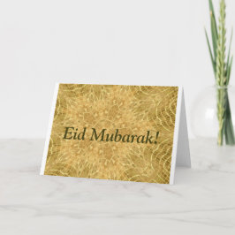 Tarjeta Eid Mubarak Adha Fitr oro hermoso