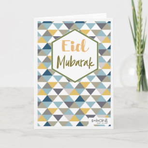 Tarjeta Eid Mubarak - Diseño Geométrico