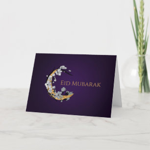 Tarjeta Eid Mubarak - Feliz Eid - Floral