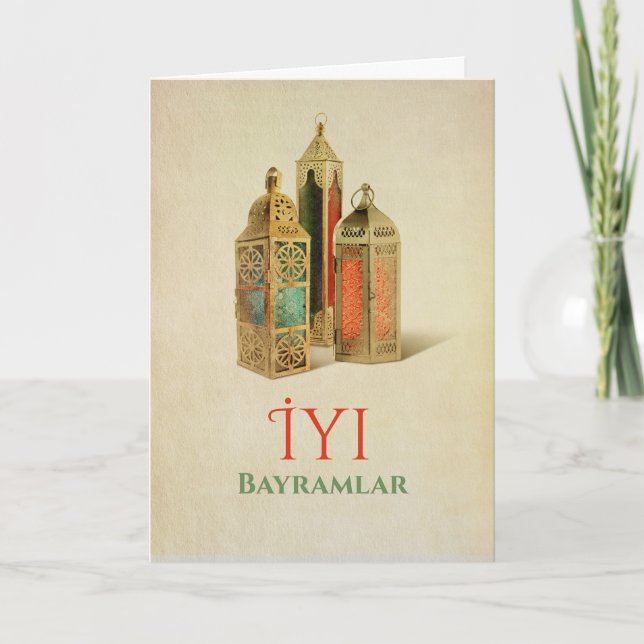 Tarjeta Eid Mubarak - İyi Bayramlar (Anverso)