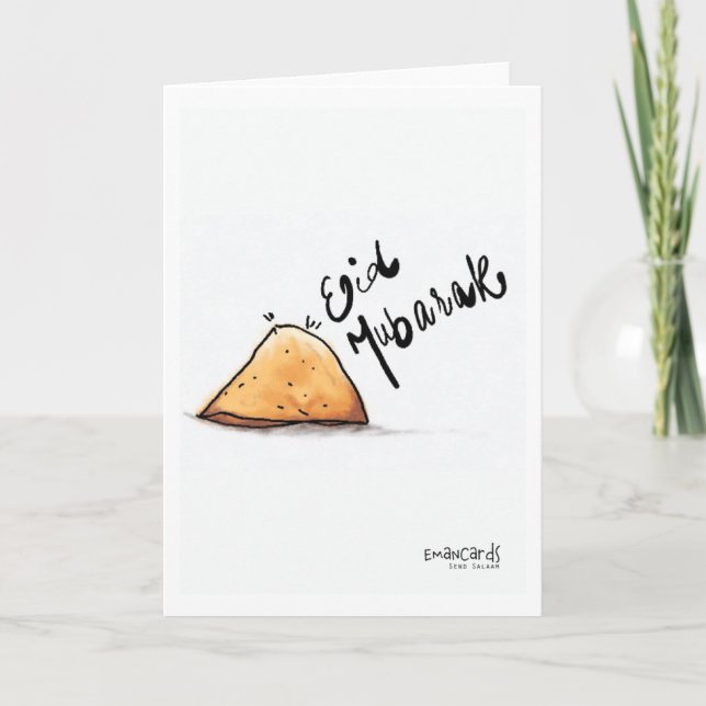 Tarjeta Eid Mubarak - Samosa (Anverso)