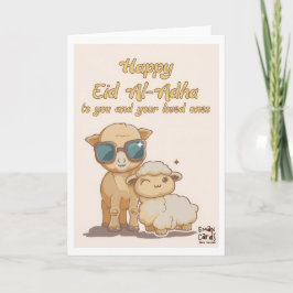 Tarjeta Eid ul Adha Mubarak - Animales Divertidos