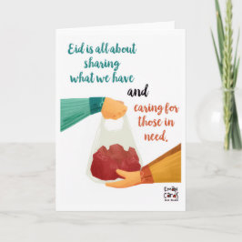 Tarjeta Eid ul Adha Mubarak - Compartir carne