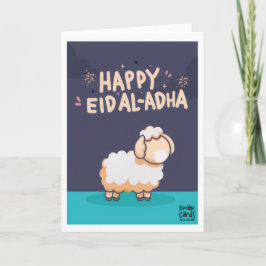 Tarjeta Eid ul Adha Mubarak - Cute Sheep