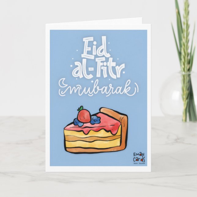 Tarjeta Eid ul Fitr Mubarak - Postre (Anverso)