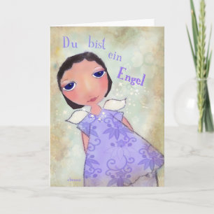 Tarjeta ein Engel (usted de du bist es un ángel) en alemán