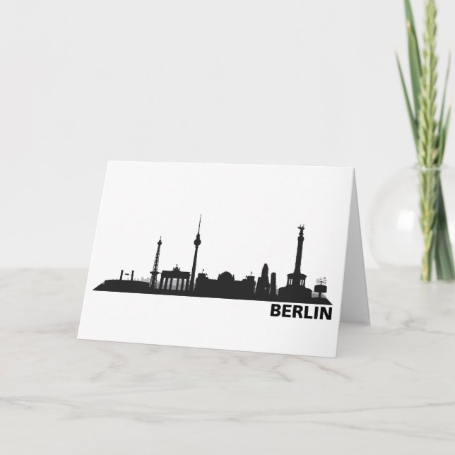 Tarjeta Einladungskarte mit Berlin Skyline. (Anverso)