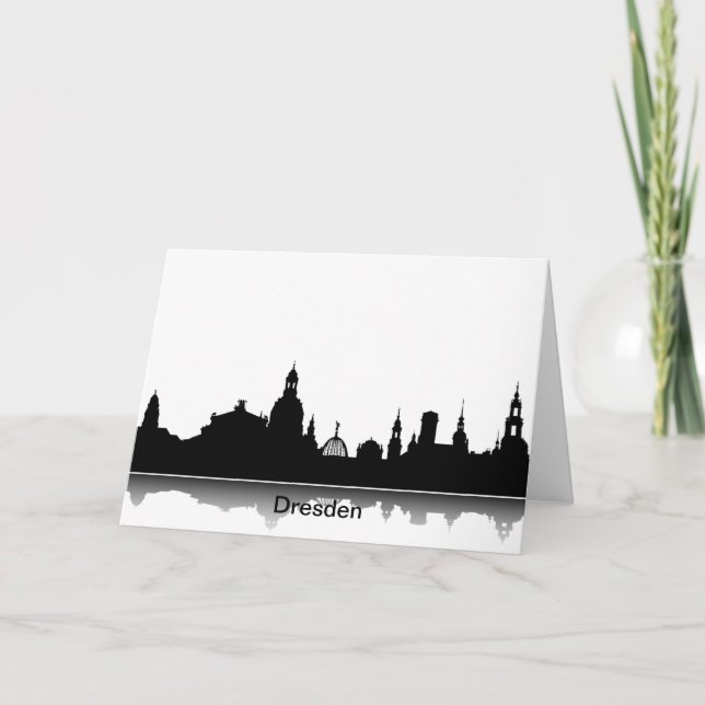 Tarjeta Einladungskarte mit Dresden Skyline. (Anverso)