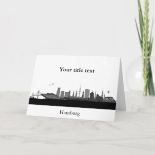 Tarjeta Einladungskarte mit Hamburg Skyline.