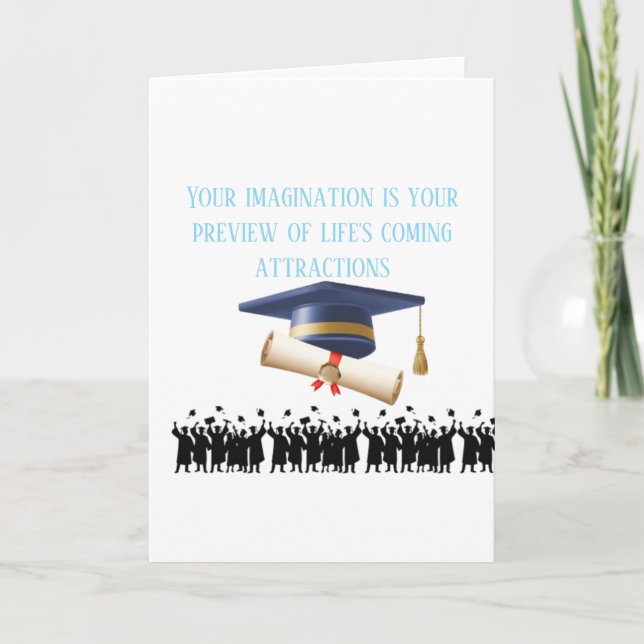 Tarjeta Einstein's graduation motto  (Anverso)