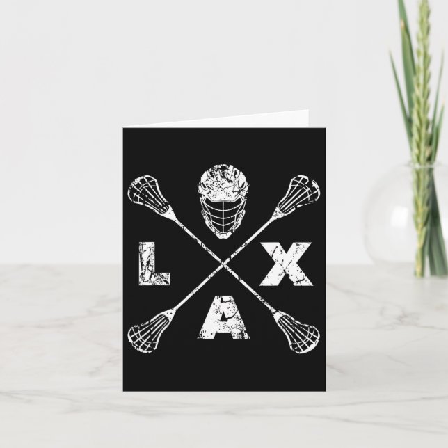 Tarjeta Eje cruzado Lacrosse Lax (Anverso)
