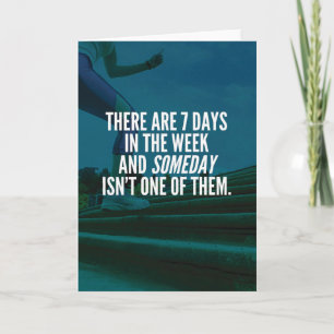 Tarjeta Ejecutando palabras motivacionales