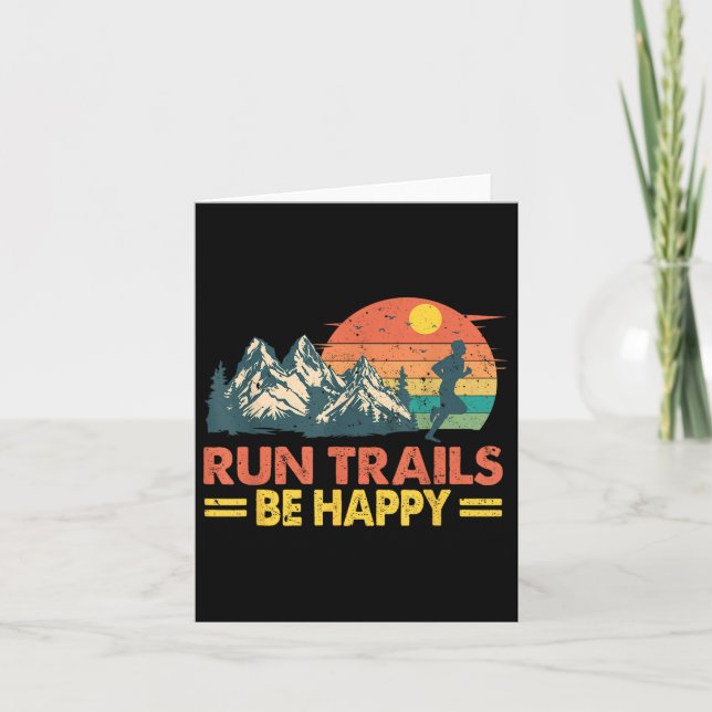Tarjeta Ejecutar senderos para ser feliz corredora de mont (Anverso)