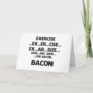 Tarjeta Ejercicio. .BACON