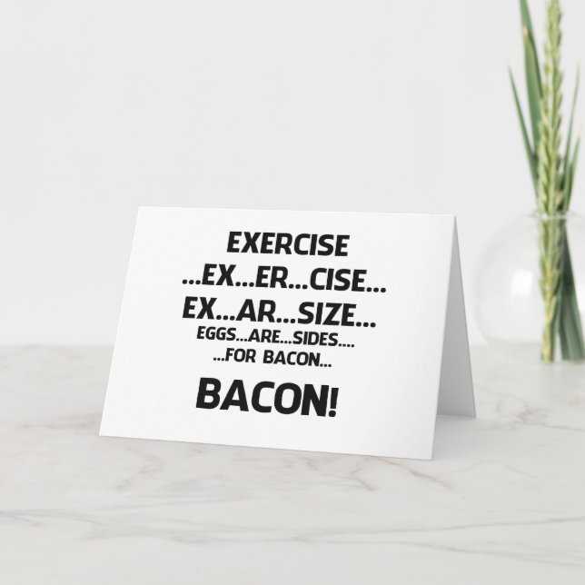 Tarjeta Ejercicio. .BACON (Anverso)