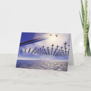 Tarjeta Ejército - Día conmemorativo; Tributo en el mar