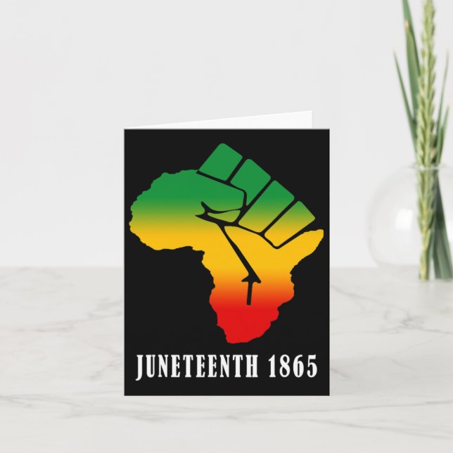 Tarjeta El 10 de junio de 2014: Mapa africano negro para A (Anverso)