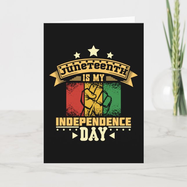 Tarjeta El 10 de junio es mi día de la independencia (Anverso)