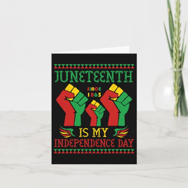 Tarjeta El 11 De Junio Es Mi Día De La Independencia Desde (Anverso)