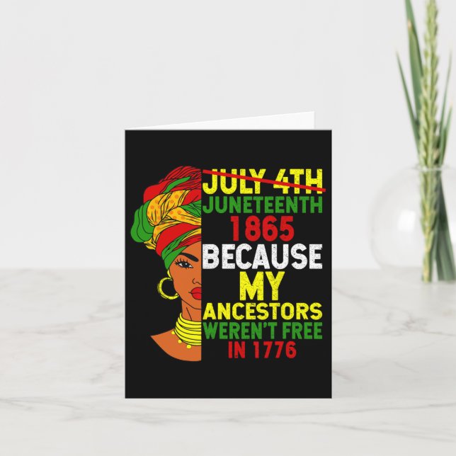 Tarjeta El 11 de junio es mi Día de la Independencia, no e (Anverso)