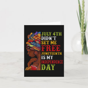 Tarjeta El 11 de junio es mi Día de la Independencia, no e