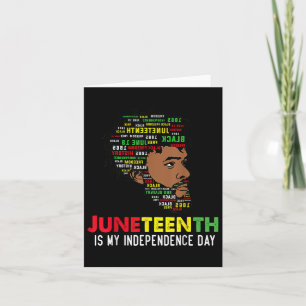 Tarjeta El 11 de junio se celebra la libertad de los afric