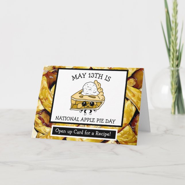 Tarjeta El 13 de mayo es el Día Nacional del Pastel de Man (Anverso)