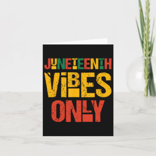 Tarjeta El 18 de Junio Vibes Sólo 1865 Hombres Africanos A