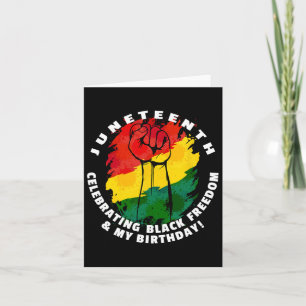 Tarjeta El 19 De Junio Celebrando La Libertad Negra Y Mi N