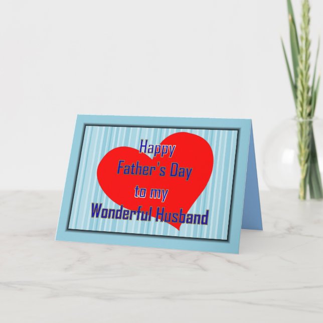 Tarjeta El 1r DÍA de PADRE FELIZ AL MARIDO DE LA ESPOSA - (Anverso)