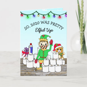 Tarjeta El 2020 fue Elfantado, Feliz Navidad Gracioso Elf