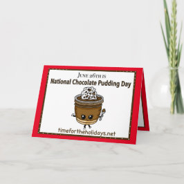 Tarjeta El 26 de junio es el Día Nacional del Pudín de Cho